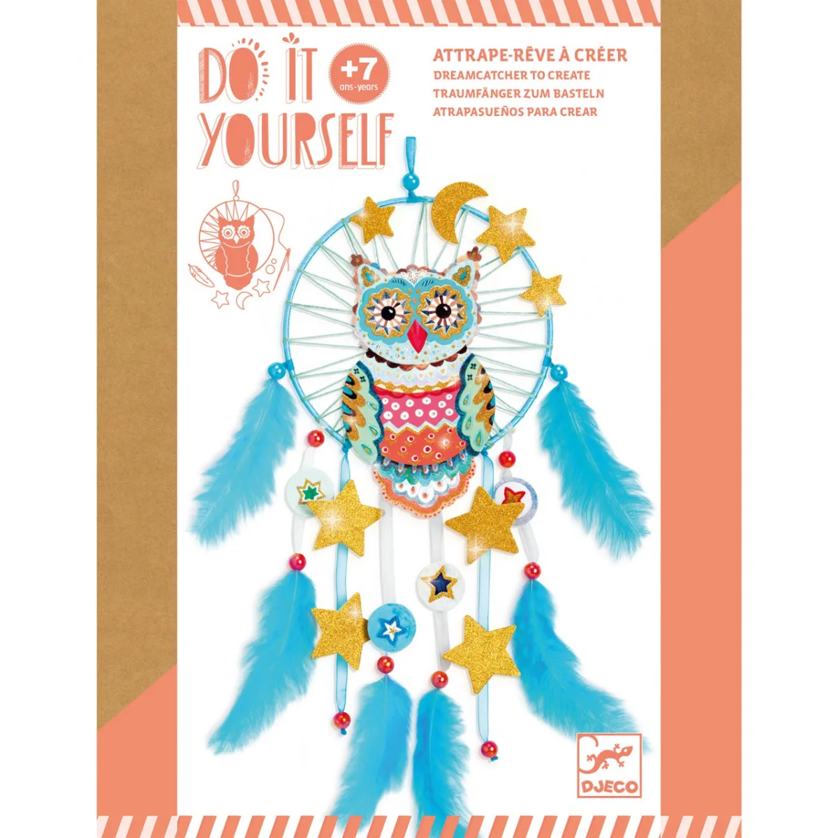 Joc creativ DIY Dreamcatcher bufnita, Djeco - imagine 2