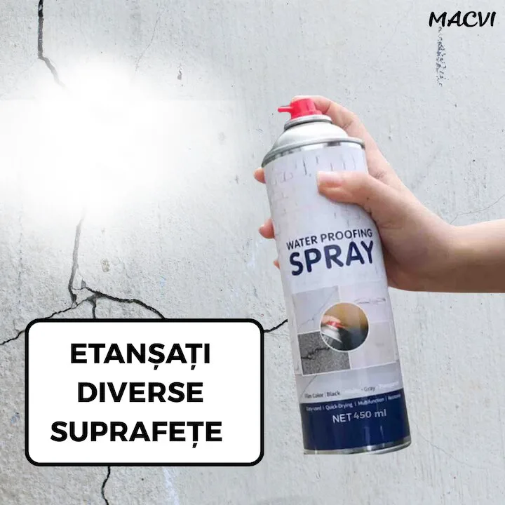 Spray Etansare Macvi® 450ml Hidroizolatie Rapida, Impermeabilizare Crapaturi, Protectie de Lunga Durata, Transparent - imagine 4