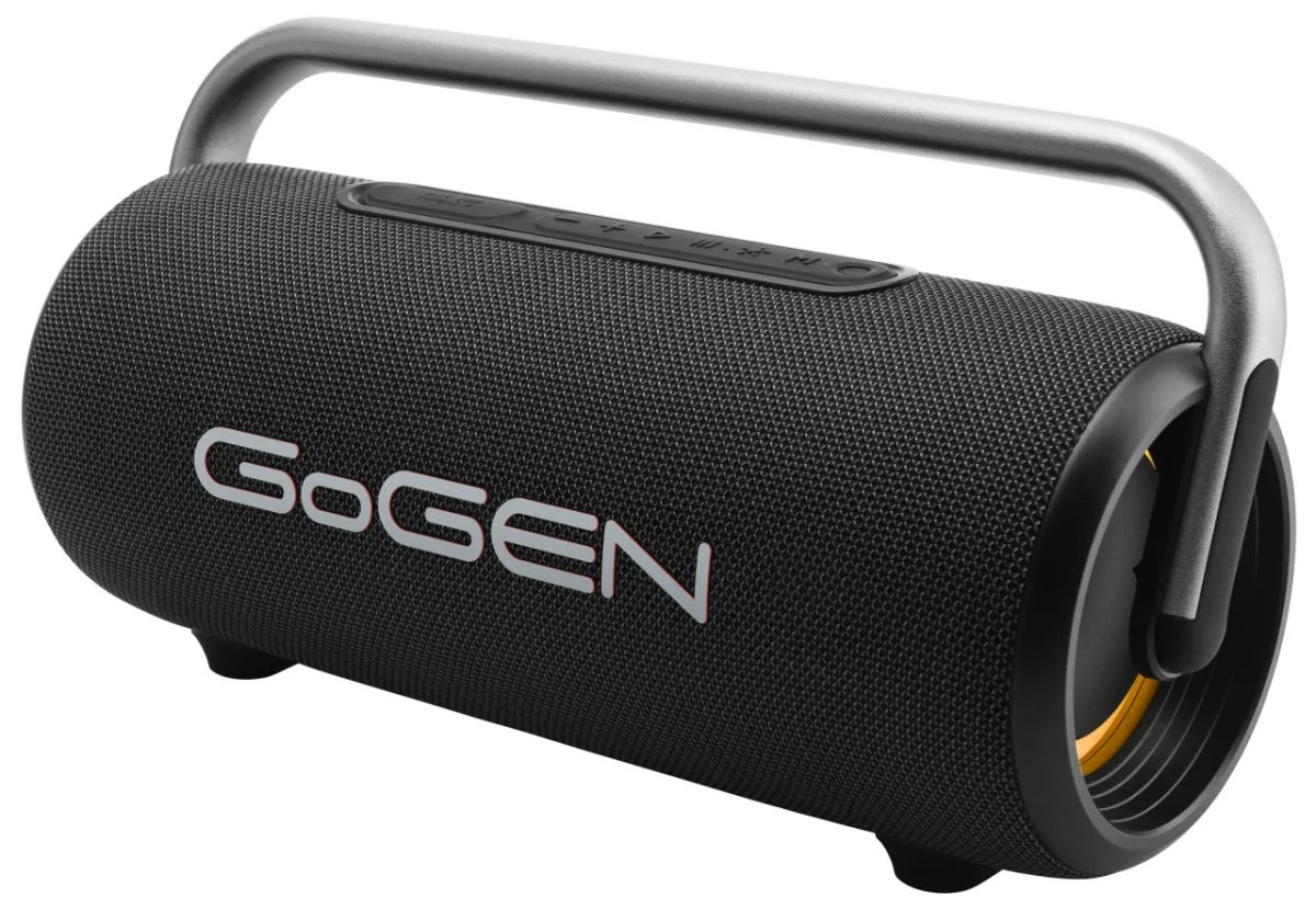 Boxa portabila cu Bluetooth GoGEN HANDEE BPS 440, 60W, acumulator Li-Ion 7.4 V/4800 mAh, efecte LED, IPX5, TWS, negru