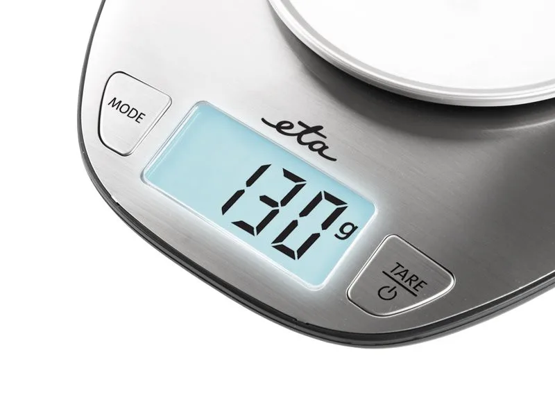Cantar de bucatarie ETA DORI 6778, 5 Kg, precizie 1g, TARA, otel inoxidabil - imagine 6