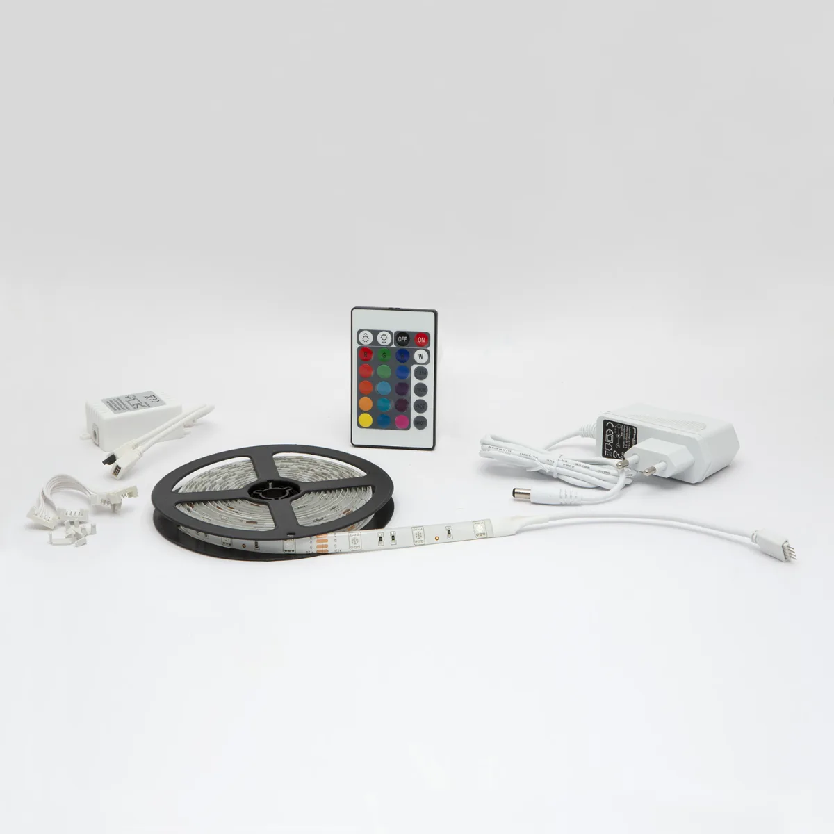 Set banda LED RGB 3 m, telecomanda, IP65, iluminare ambientala, montaj usor