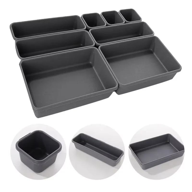 Set 8 Organizatoare Sertar MACVI, Plastic, Multicolor - imagine 2