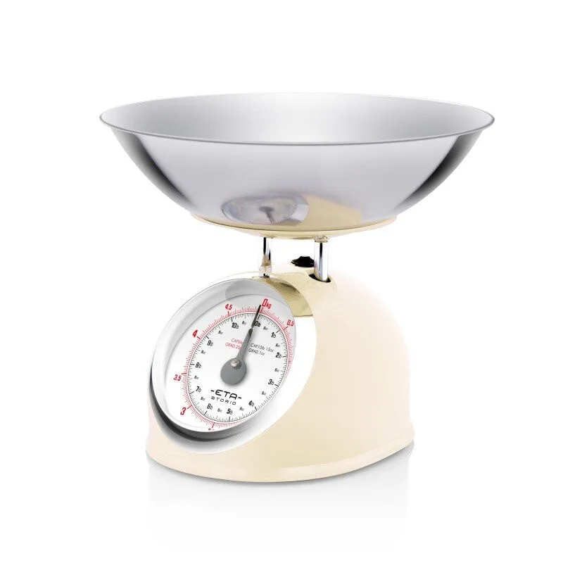 Cantar mecanic de bucatarie ETA Storio 5777 BEJ, 5 kg, precizie 25g, vas 5 L din otel inoxidabil - imagine 5