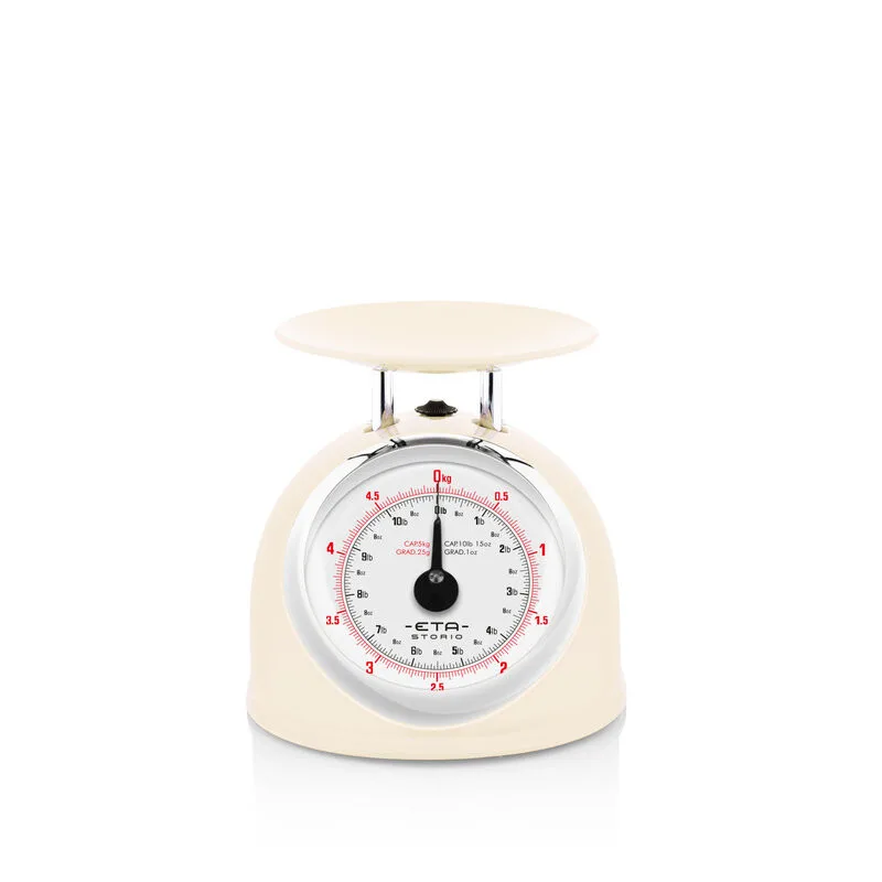 Cantar mecanic de bucatarie ETA Storio 5777 BEJ, 5 kg, precizie 25g, vas 5 L din otel inoxidabil - imagine 8