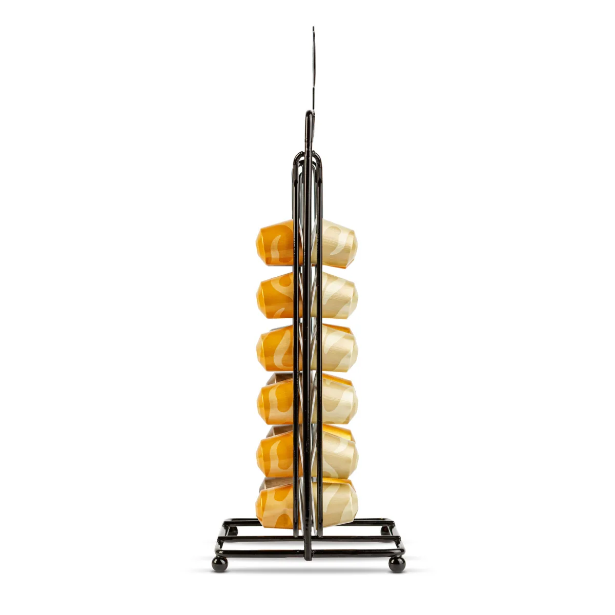 Suport capsule cafea Nespresso 28 capsule, metal, negru mat, organizator vertical pentru espressor - imagine 2