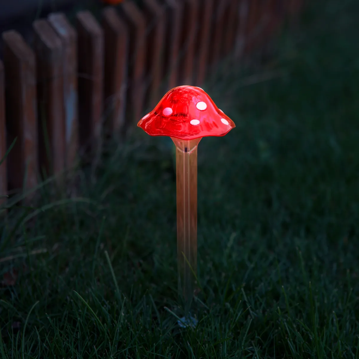 Ciuperca solara cu tarus - 33,5 cm - 1 LED alb rece