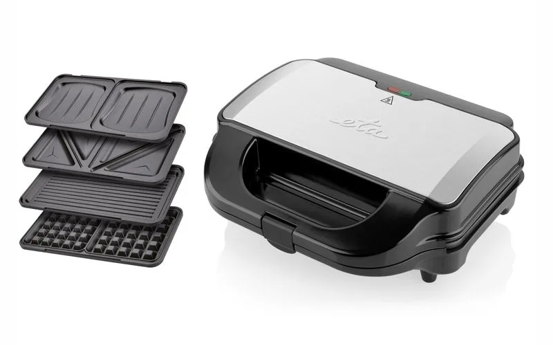 Sandwich-maker 4 in 1, ETA Sorento 3151, 900 W, otel inoxidabil, 4 tipuri de placi detasabile - imagine 4