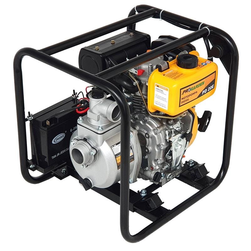 Motopompa 2"/50mm ProGARDEN PD20E, diesel, apa curata, pornire electrica - imagine 3