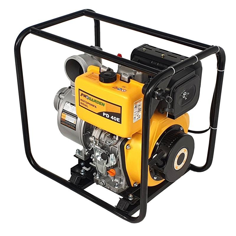 Motopompa 4"/100mm ProGARDEN PD40E, diesel, apa curata, pornire electrica - imagine 2