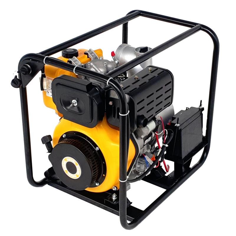 Motopompa 4"/100mm ProGARDEN PD40E, diesel, apa curata, pornire electrica - imagine 3