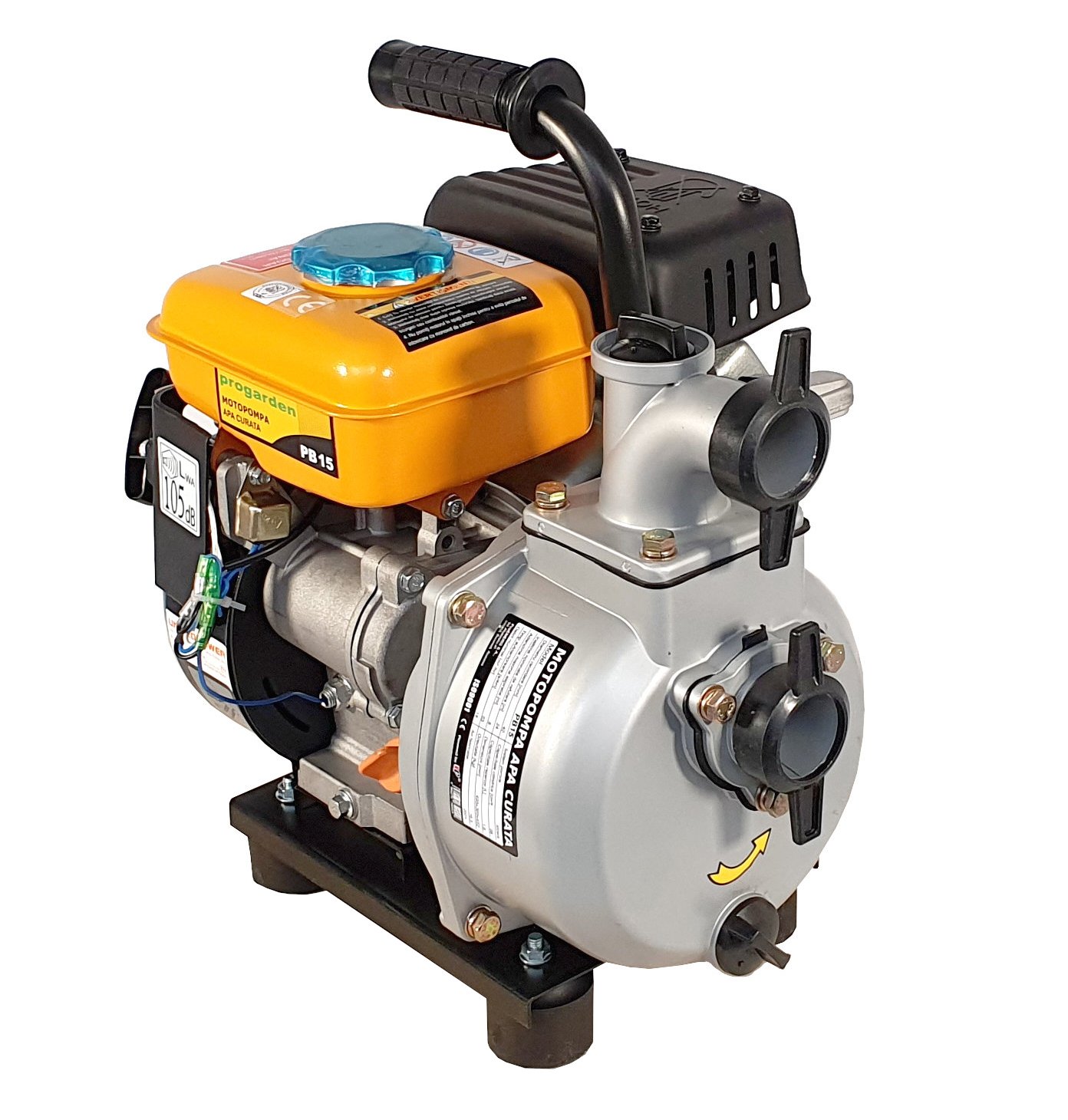 motopompa 1.5"/40mm progarden pb15, benzina, apa curata, pornire la sfoara 1 Motopompa 1.5"/40mm ProGARDEN PB15, benzina, apa curata, pornire la sfoara