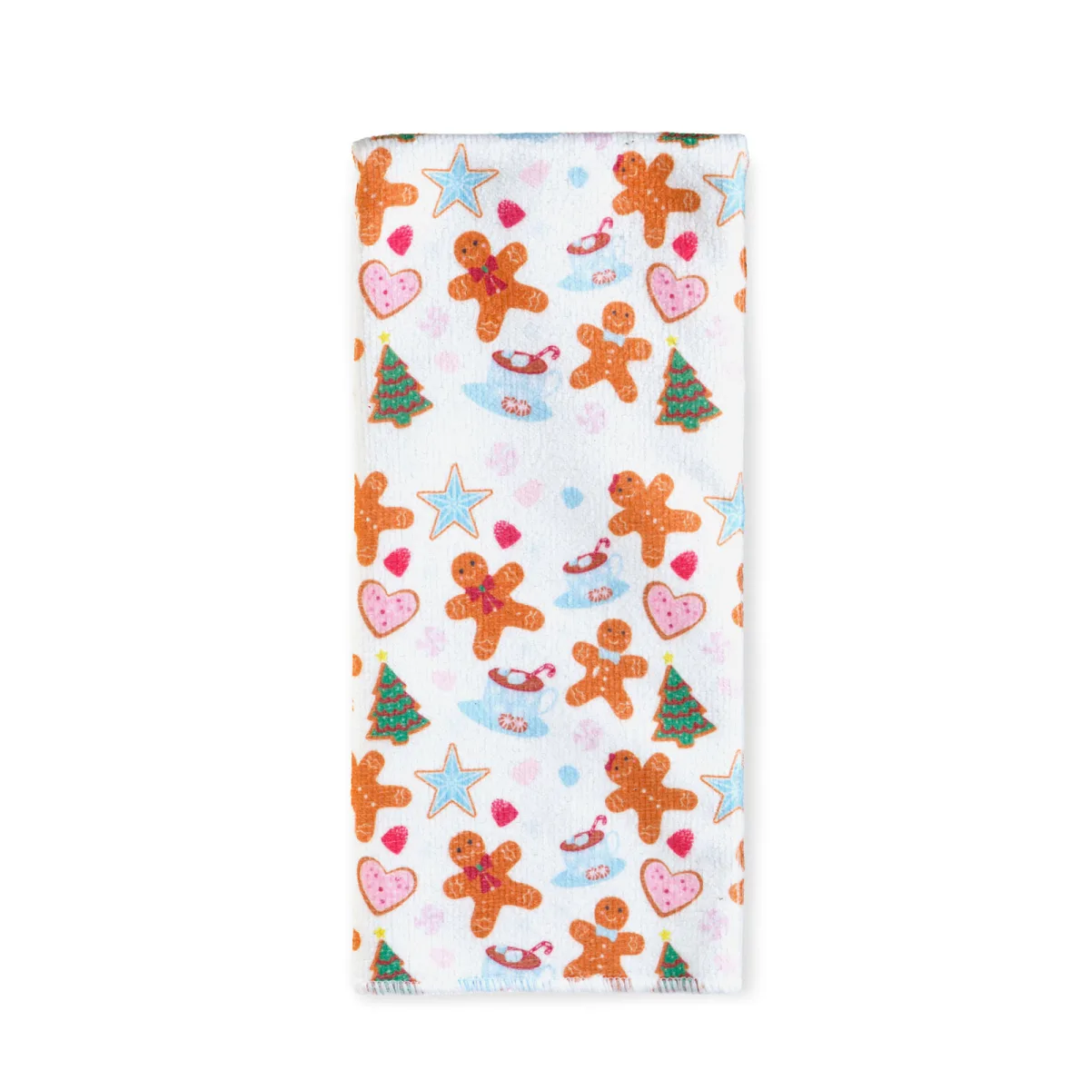 Prosop de bucatarie cu model de Craciun, material textil absorbant, 60 x 40 cm - imagine 2