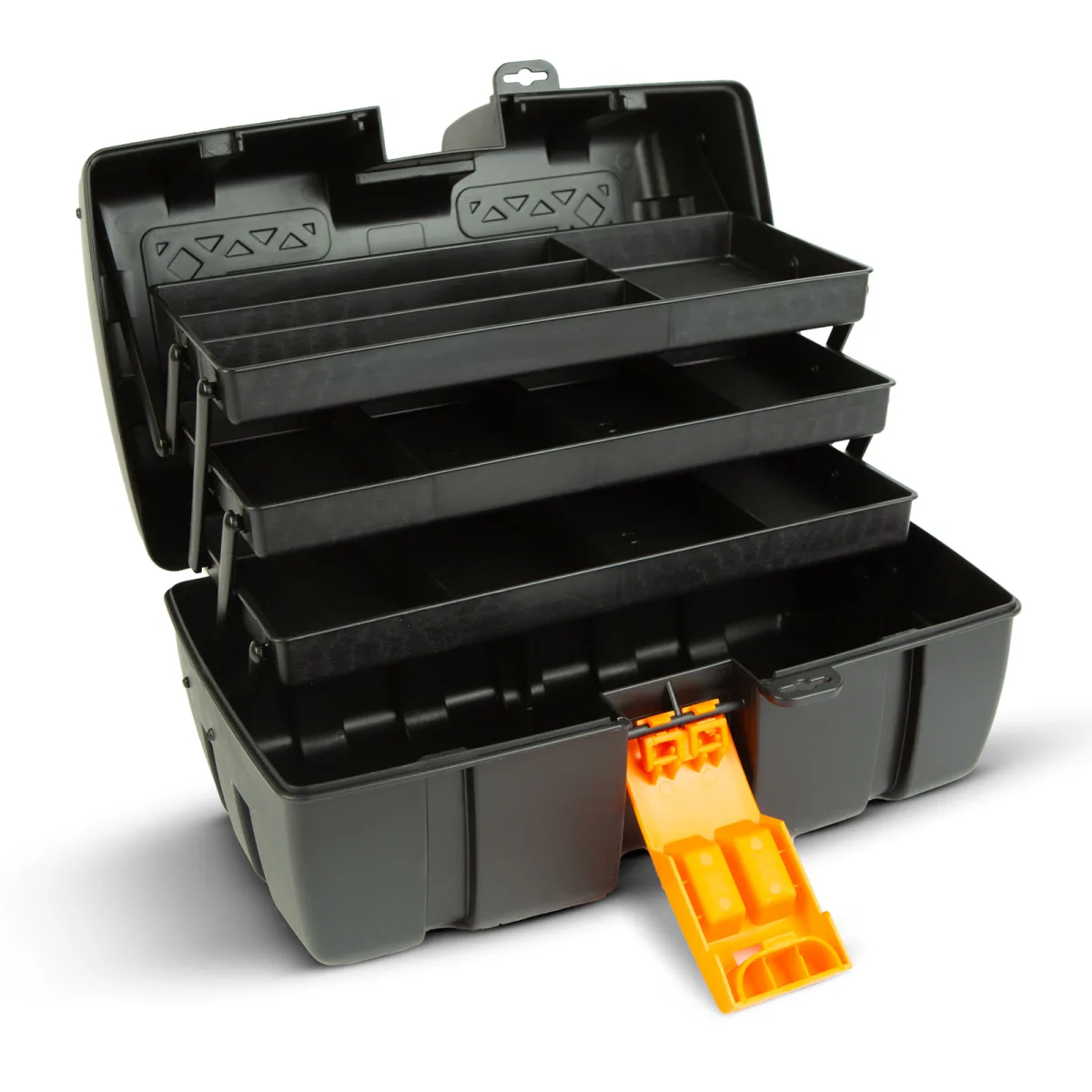 Geanta pentru scule din plastic cu trei tavi si deschidere tip acordeon, 37 x 23 x 21 cm - imagine 3