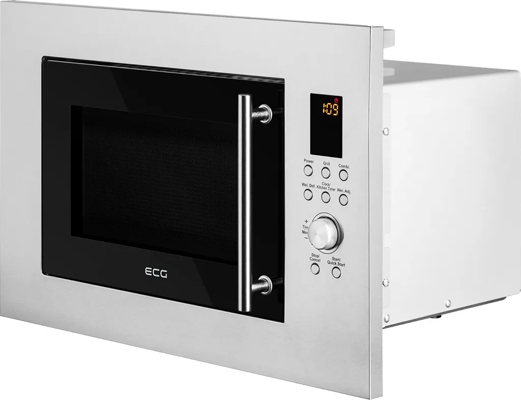 Cuptor cu microunde incorporabil ECG MTD 2390 VGSS, 23 L, interior din inox, 8 programe automate, 900 W + 1000 W