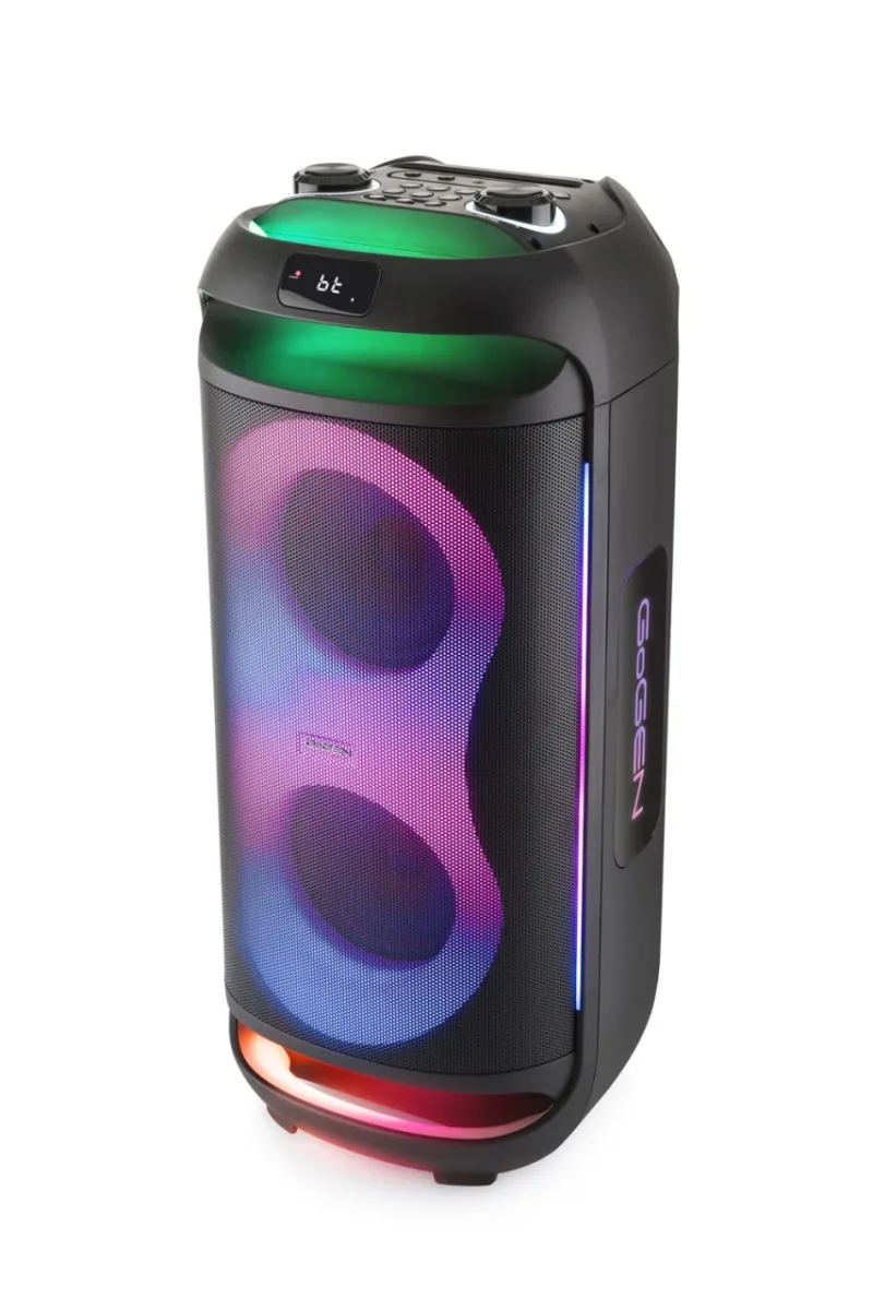 Boxa portabila GoGEN PARTEE BPS 696, 70 W, Bluetooth, Karaoke cu microfon, FM, USB, AUX, LED, TWS, Negru - imagine 5