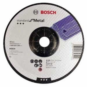Disc de degrosare cu degajare Standard for Metal A 24 P BF, 180mm, 22.23mm, 6 Bosch