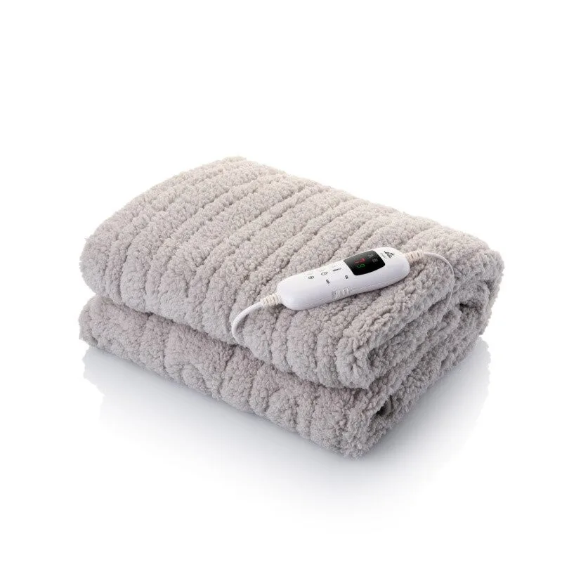 Patura cu incalzire electrica ETA Shaggy 4325, 130X160 cm, 120 W, 9 niveluri de temperatura, gri - imagine 3