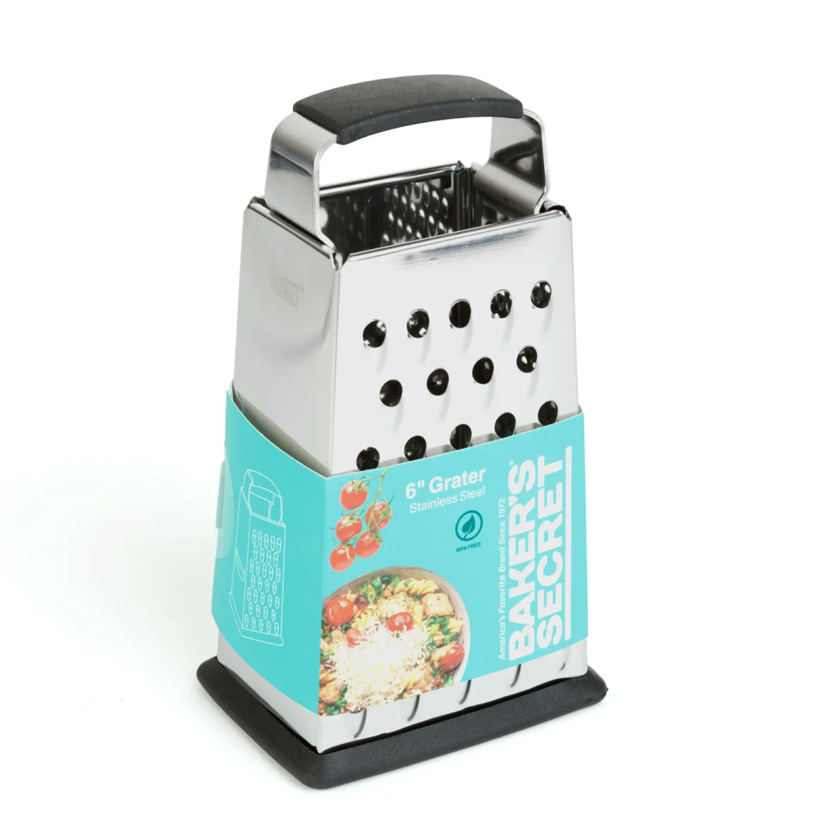 Razatoare bucatarie Baker's Secret inox 4 fete 15.3 cm, multifunctionala pentru legume branza si ciocolata - imagine 4