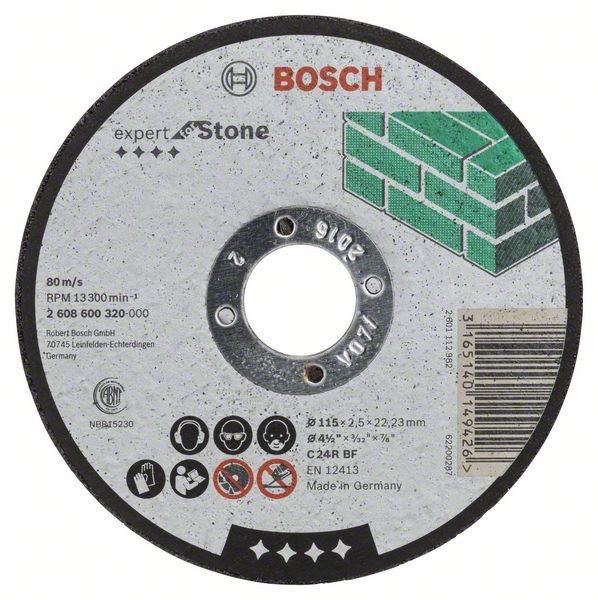 Bosch Disc de taiere Piatra 115mm, 2.5mm