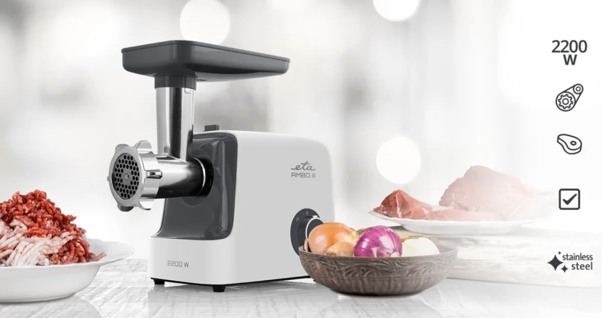 Masina electrica de tocat carne ETA Ambo III 5075, 2200 W, 2.3 Kg/min, accesorii carnati - imagine 4