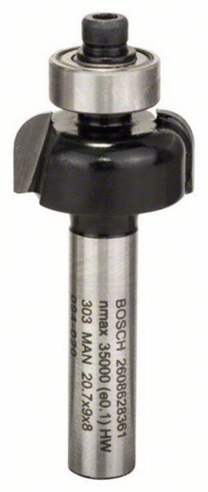 Freza profilata, 8mm, R1 4mm, D 20,7mm, L 9mm, G 53mm 8mm, R1 4mm, D 20.7 Bosch