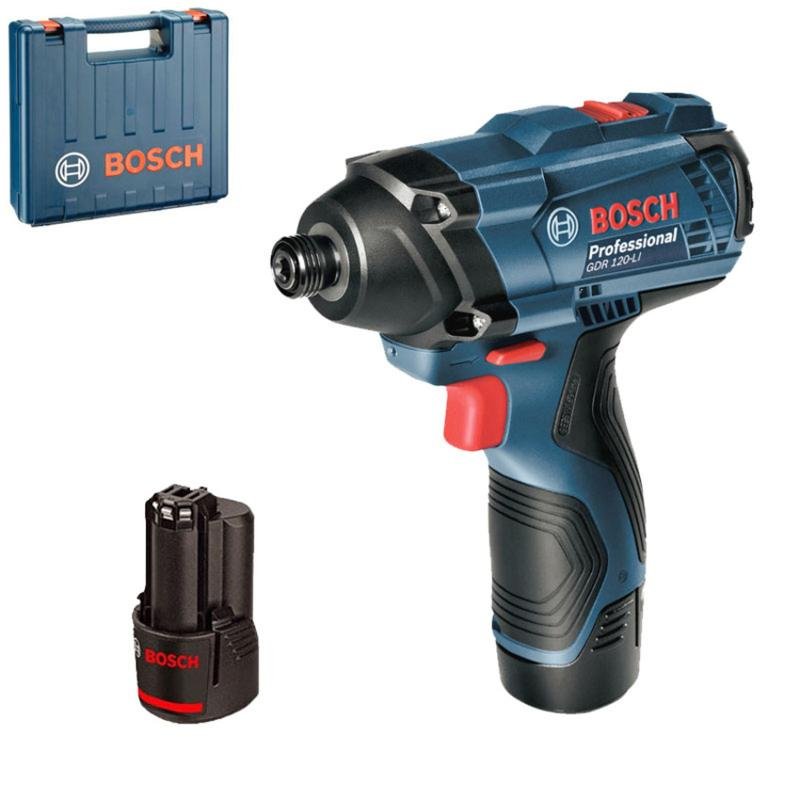 masina de insurubat cu impact bosch gdr 120-li cu acumulator + 2 x acumulatori li-ion 1.5ah + incarcator al 1215 cv + valiza profesionala 2 Masina de insurubat cu impact Bosch GDR 120-LI cu acumulator + 2 x Acumulatori Li-ion 1.5Ah + Incarcator AL 1215 CV + Valiza profesionala - imagine 2