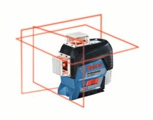 Nivela laser cu linii Bosch, 30m, receptor 120m, precizie 0.2mm/m GLL 3-80 C + BM1 + L-Boxx