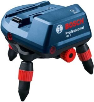 Bosch RM3 Suport rotativ motorizat pentru nivele laser cu linii + Telecomanda RC 2 + Baterii 1.5V + BM 3 Suport pentru perete + adaptor compatibil cu : GCL 2-50 C – GCL 2-50 CG