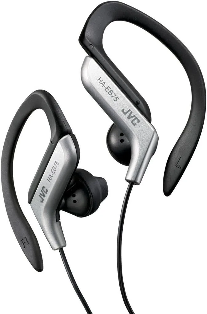 Casti sport JVC HA-EB75, Cu Fir, In-Ear, Confort si Stabilitate la Miscare, Argintiu