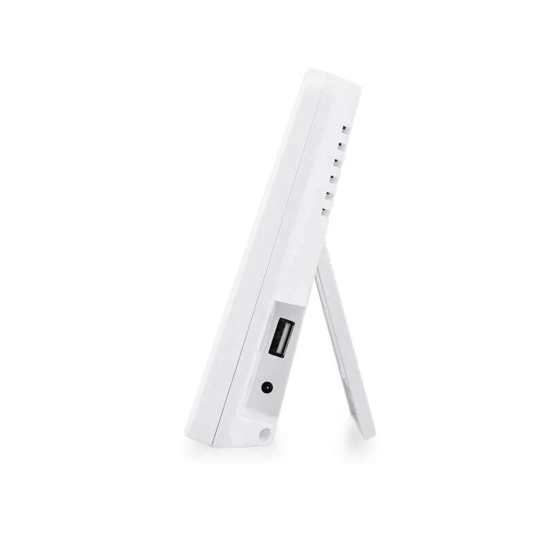 Statie meteo interior-exterior GoGEN ME 3350, senzor extern fara fir, LCD color, alb - imagine 7