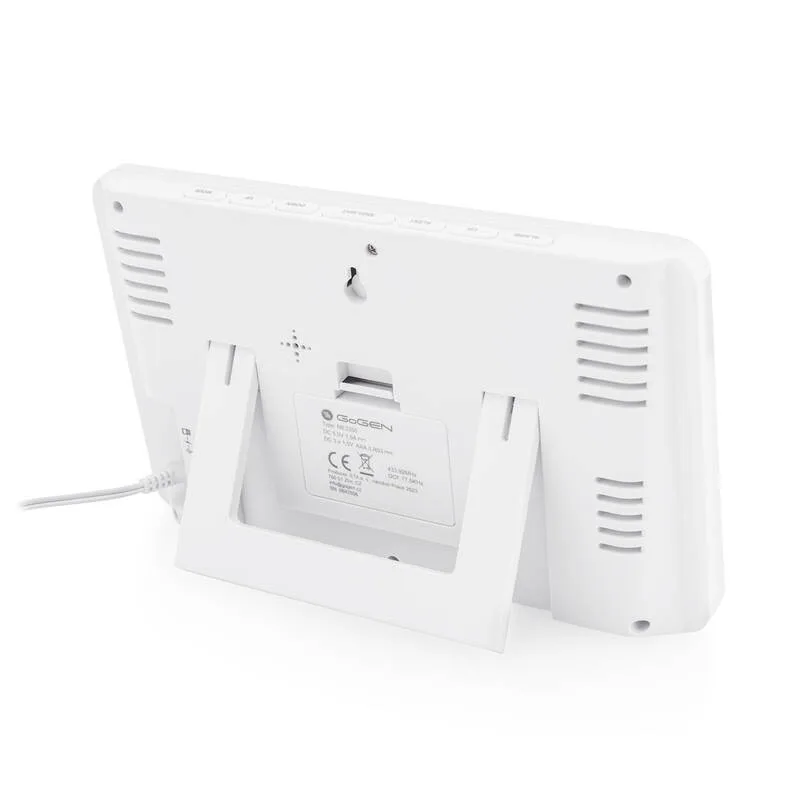 Statie meteo interior-exterior GoGEN ME 3350, senzor extern fara fir, LCD color, alb - imagine 8