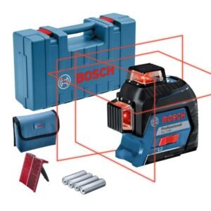Nivela laser cu linii Bosch GLL 3-80, 30m, receptor 120m, precizie 0.3 mm/m
