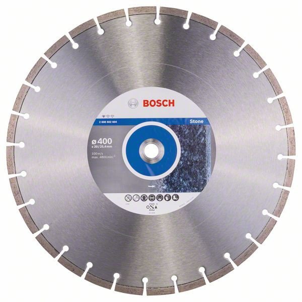 disc diamantat standard pentru piatra bosch 400x20/25.40x3.2mm 1 Disc diamantat Standard pentru piatra Bosch 400x20/25.40x3.2mm