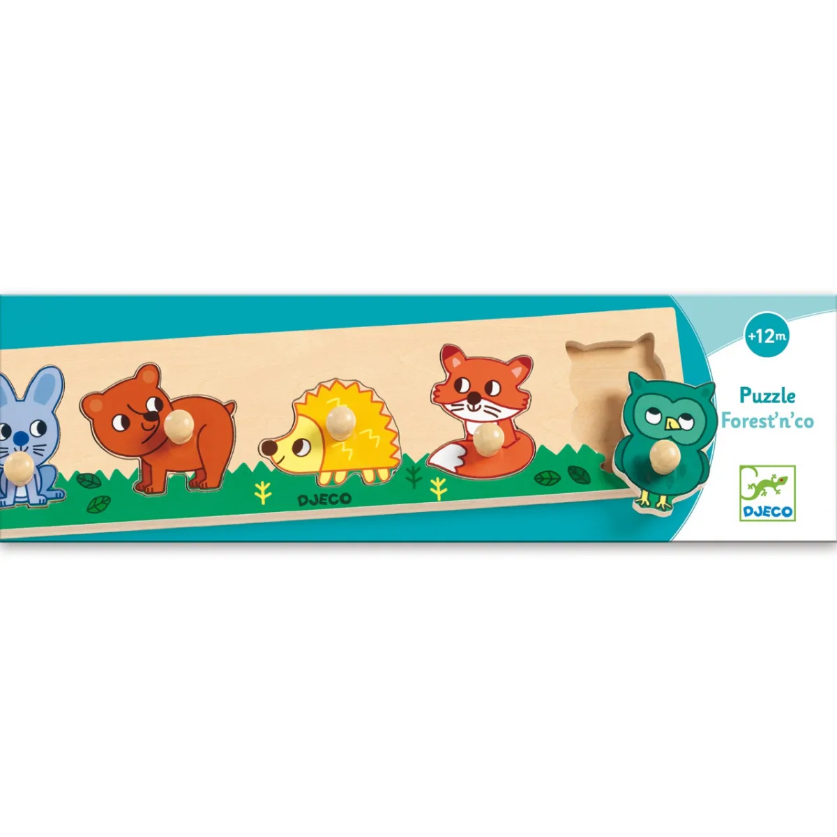 Puzzle cu buton Padure, Djeco - imagine 3