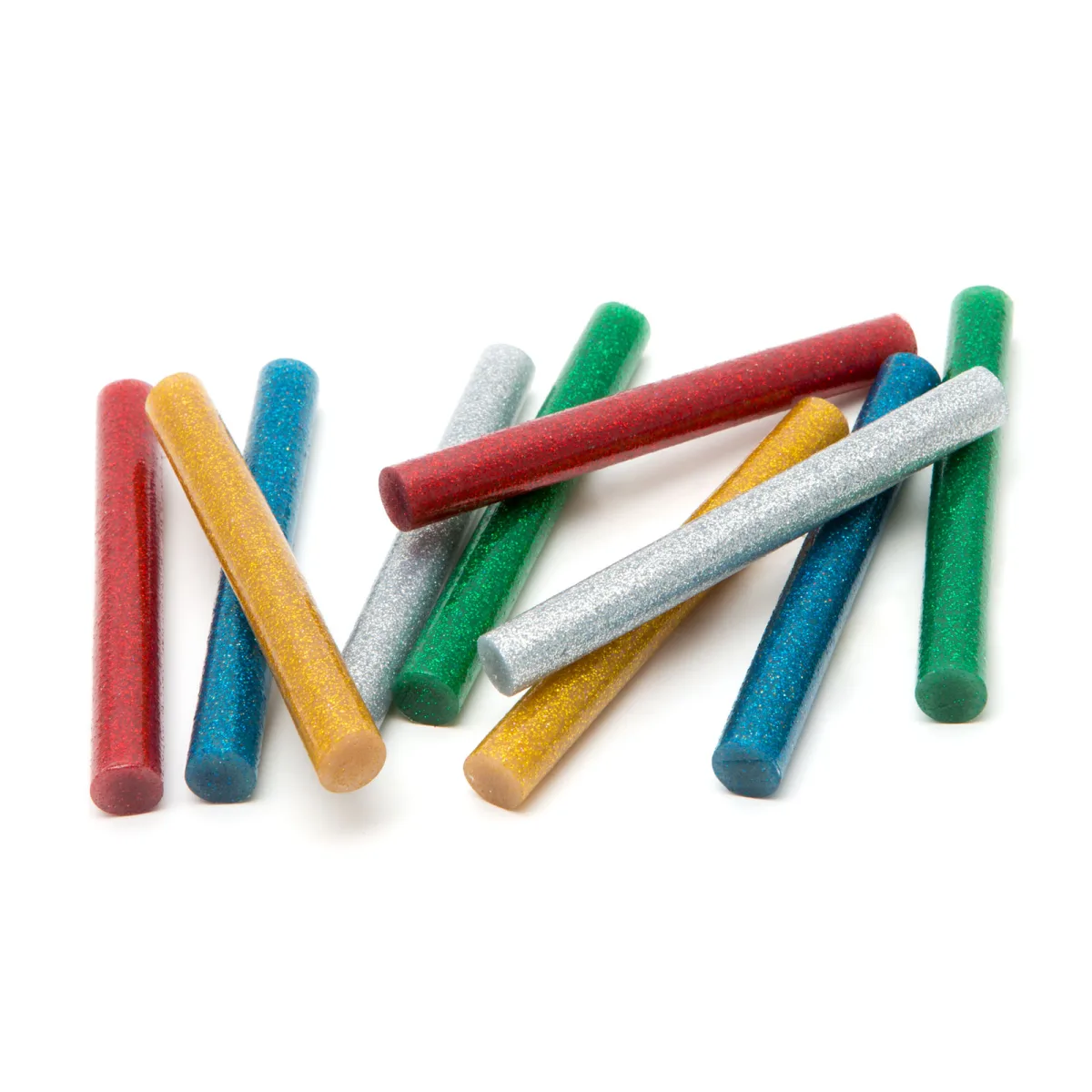 Lipici stick 11 mm colorat cu sclipici pentru pistol de lipit, plastic/papetarie/lemn, 100 mm, 10 buc/pachet