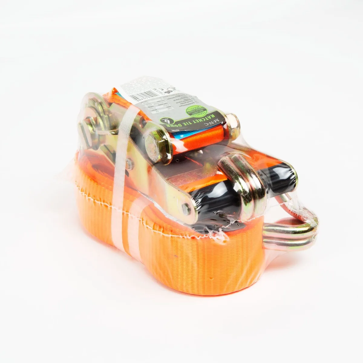 Chinga ancorare cu clichet 6 m, 38 mm, 1000 kg, curea fixare marfa, ratchet strap - imagine 2