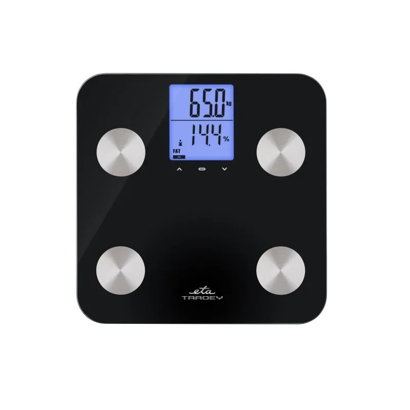 Cantar corporal ETA Tracey 3779 9000, 180 kg, analiza corporala 5 parametri, control tactil, negru - imagine 3