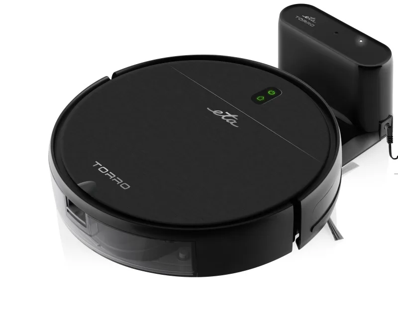 Robot aspirator si mop ETA Torro 0251 90000, baterie Li-Ion 14.4 V/ 2600 mAh, Wi-Fi, aplicatie ETA Smart, motor digital, negru - imagine 2