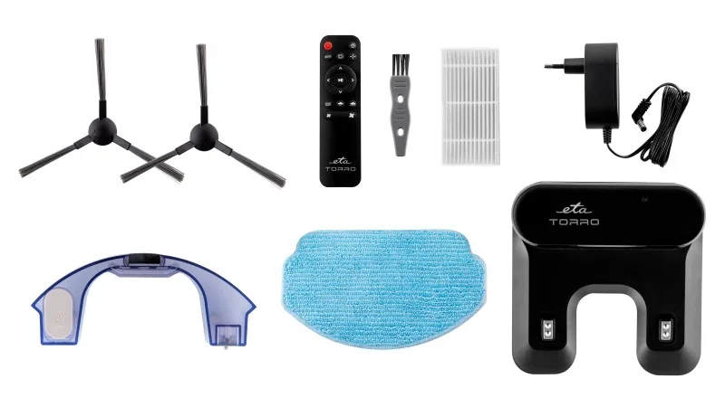 Robot aspirator si mop ETA Torro 0251 90000, baterie Li-Ion 14.4 V/ 2600 mAh, Wi-Fi, aplicatie ETA Smart, motor digital, negru - imagine 8