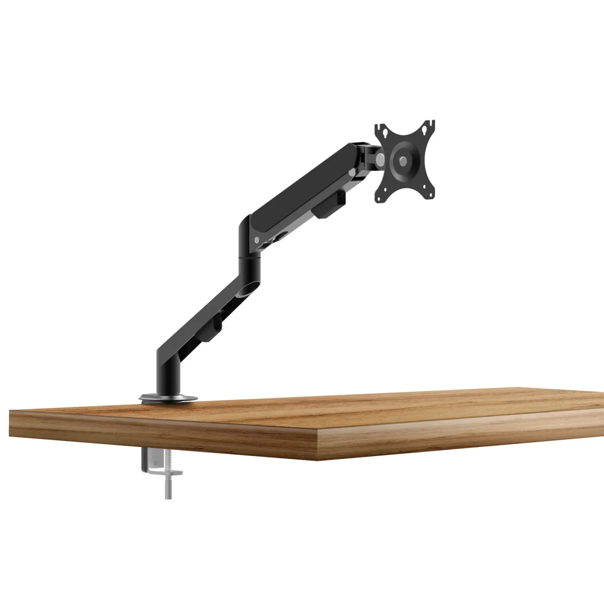 Suport monitor TV birou, brat articulat telescopic, VESA 75x75 100x100, reglabil, fixare blat - imagine 2
