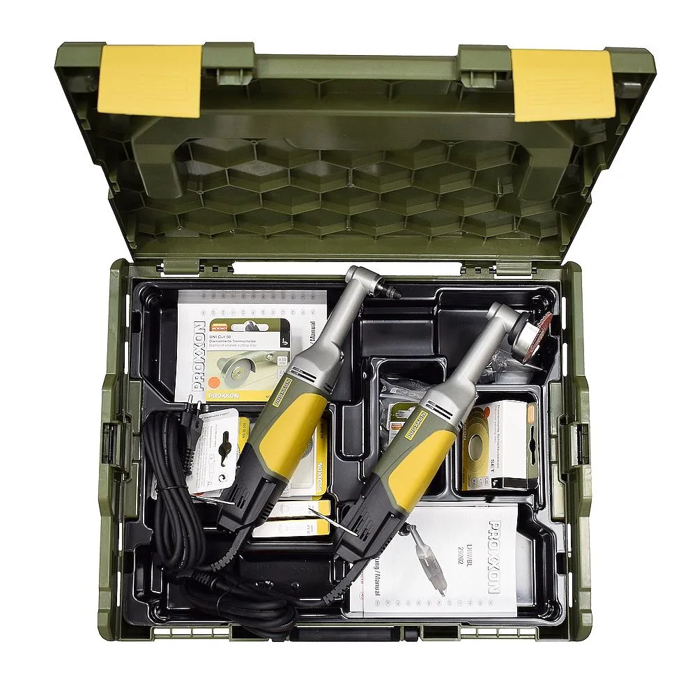 Set debitare ceramica si piatra naturala, Proxxon Specialist, combo pack, Brushless, 26 piese
