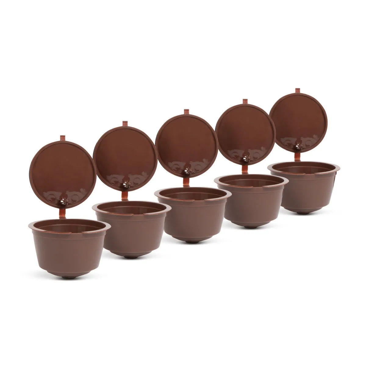 Set 5 capsule cafea reutilizabile Dolce Gusto, plastic, ecologice, 40 ml