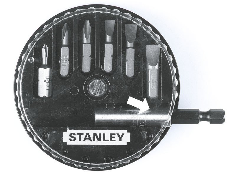stanley 1-68-735 set 6 biti pz 25 mm + adaptor magnetic 1/4" 1 Stanley 1-68-735 Set 6 biti PZ 25 mm + adaptor magnetic 1/4"