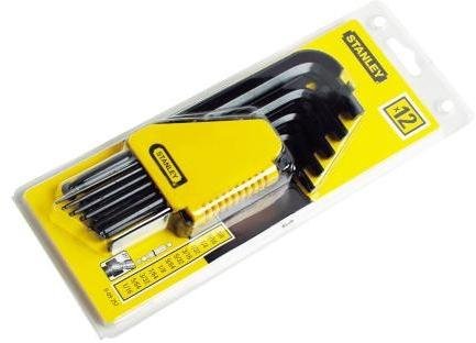 Stanley 0-69-257 Set 12 Chei imbus lungi, Cap sferic 1/16-3/8″, L