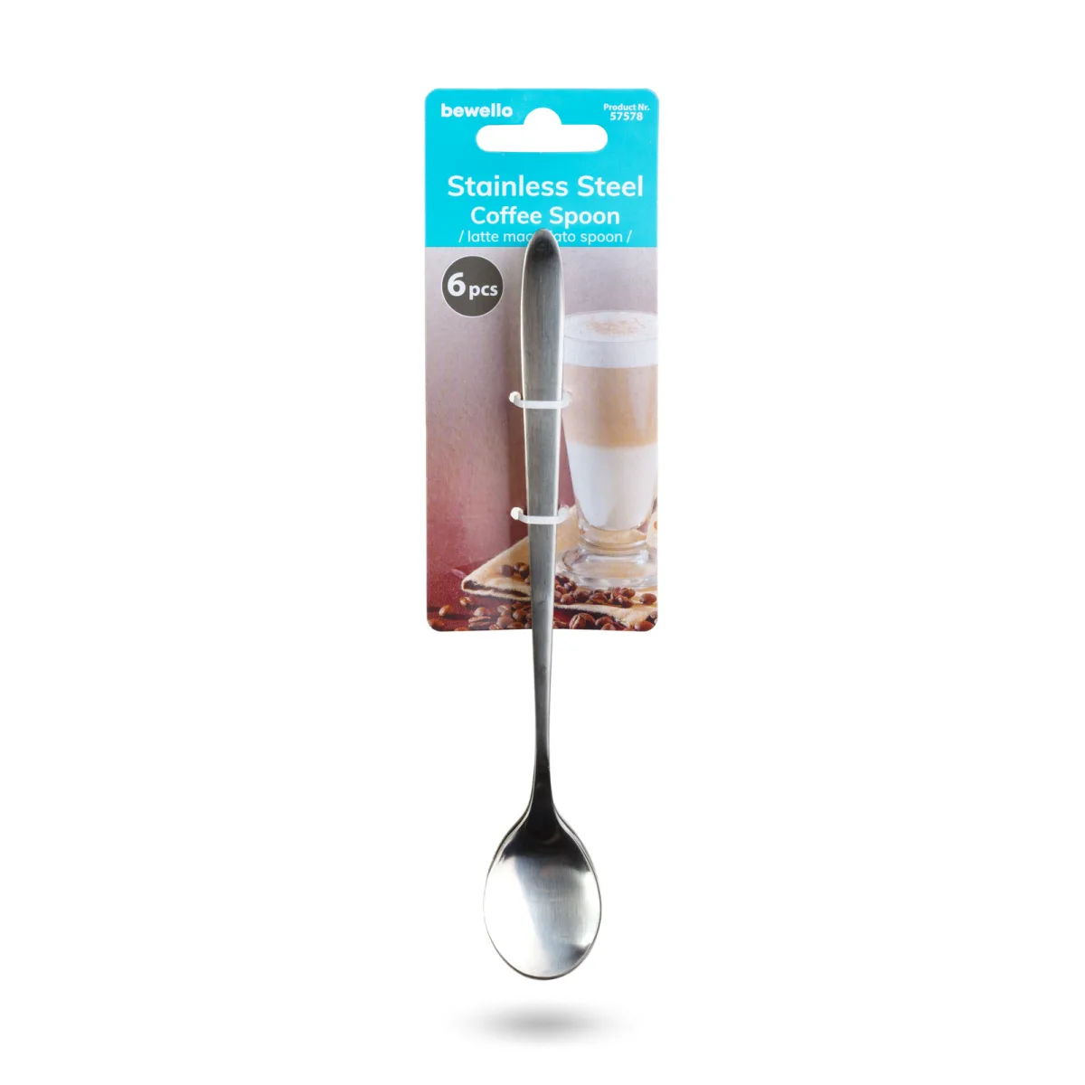 Oţel inoxidabil lingură de cafea / latte lingură macchiato - 186 x 30 mm - 6 bucăţi / ambalaj - imagine 3