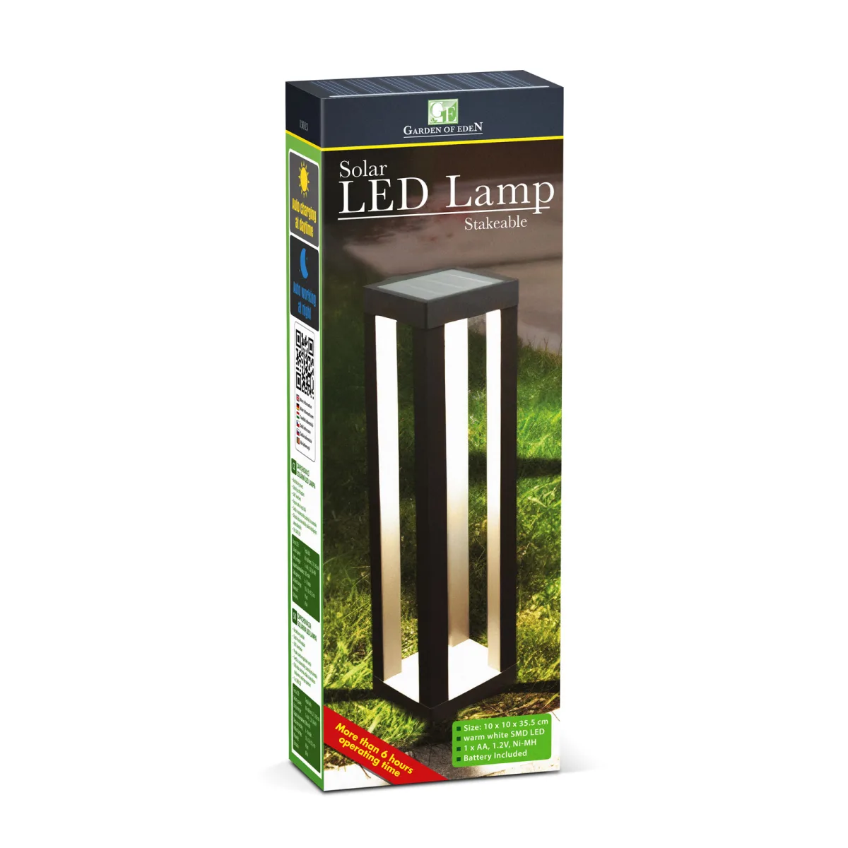 Lampa solara gradina LED SMD alb cald, 46 cm, iluminare 360, cu tarus exterior - imagine 4