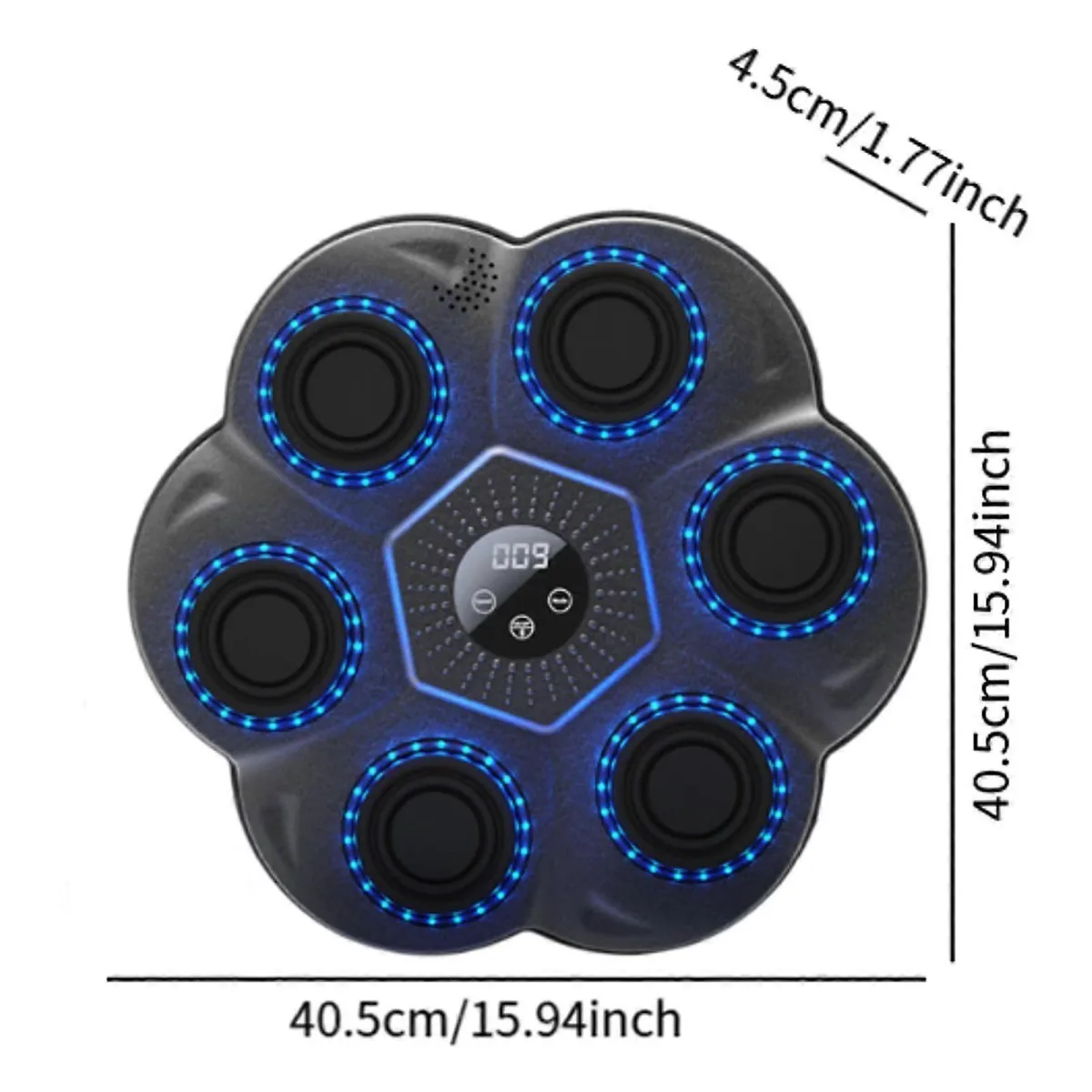 Placa de box inteligenta MACVI® cu muzica si LED, aparat de antrenament perete cu Bluetooth, reactie rapida, manusi de box incluse - imagine 3
