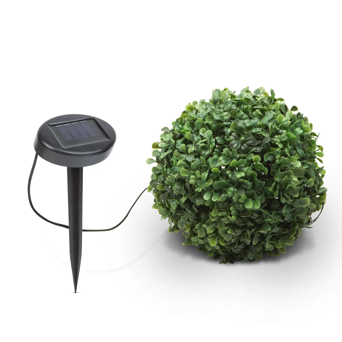 Arbust solar suspendat 25 cm cu 20 LED alb cald, decor gradina solar IP44, planta artificiala iluminata - imagine 2