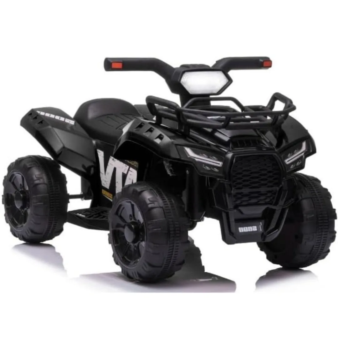 ATV Electric MACVI® pentru Copii cu Motor 6V si Baterie Reincarcabila, Potrivit 18-36 Luni, Control Simplu si Siguranta Sporita, Negru