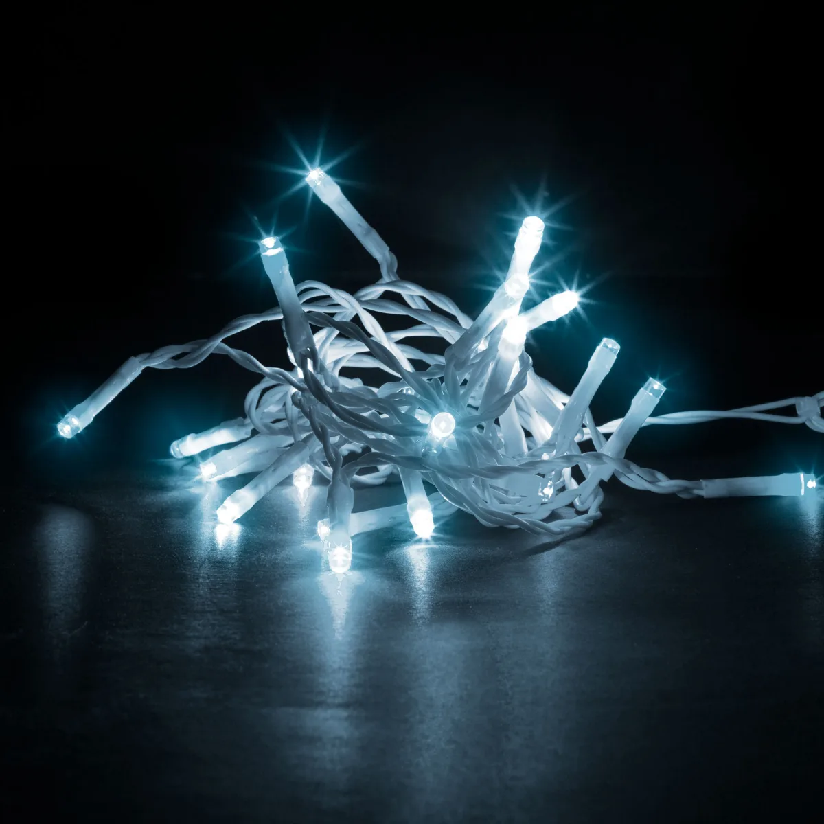 Perdea luminoasa LED, fulgi zapada, 3x0.75m, 224 LED, alb rece IP44 - imagine 4